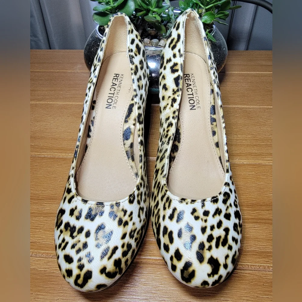 Kenneth Cole Reaction Leopard Print‎ Heels - Size 7.5